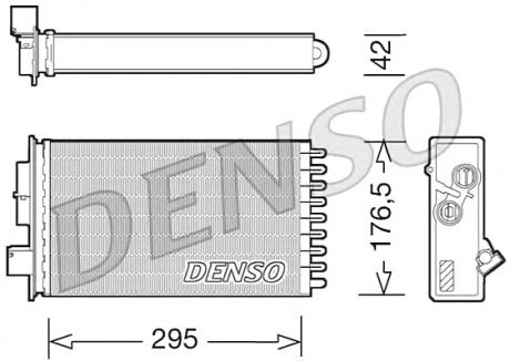 Теплообменник, отопление салона DENSO DRR12022