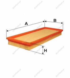 Фільтр повітря Opel Ascona B, Manta A, Manta B, Rekord E; Talbot Horizon, Solara, Ta WIX FILTERS WA6212