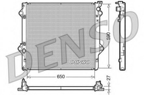 Радіатор, охлаждение двигателя DENSO DRM50047