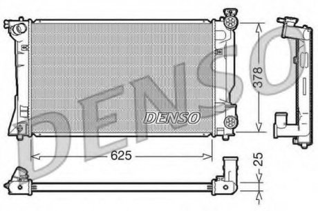 Радіатор, охлаждение двигателя DENSO DRM50035