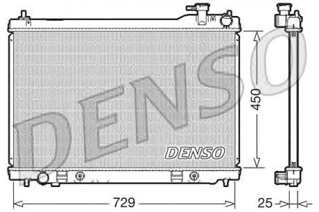 Радіатор, охлаждение двигателя DENSO DRM46100