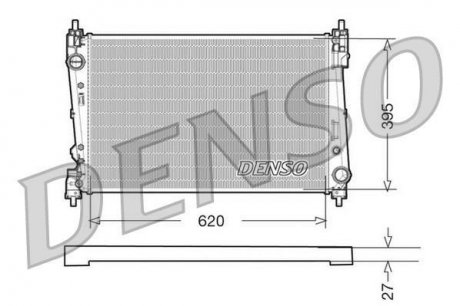 Радіатор, охлаждение двигателя DENSO DRM09112