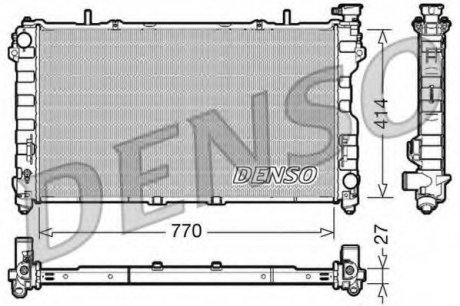 Радіатор, охлаждение двигателя DENSO DRM06011