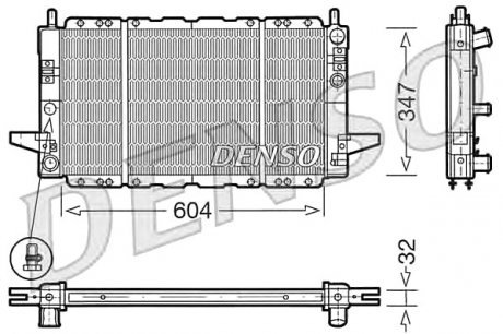 Радіатор, охлаждение двигателя DENSO DRM10086