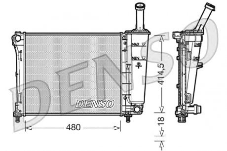 Радіатор, охлаждение двигателя DENSO DRM09161