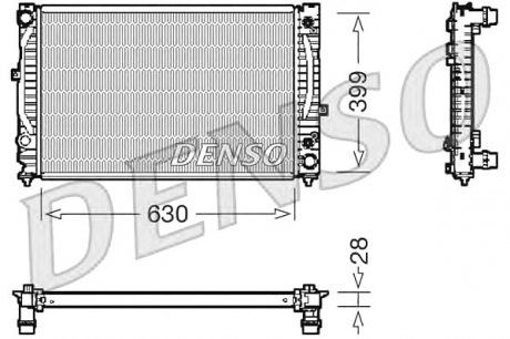 Радиатор, охлаждение двигателя DENSO DRM02031