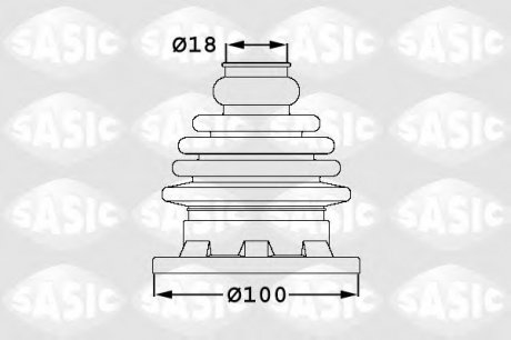 Комплект пылника, приводной вал SASIC 1906034