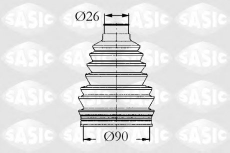 Комплект пылника, приводной вал SASIC 4003441