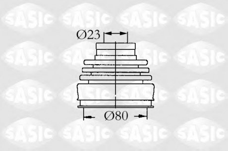 Комплект пылника, приводной вал SASIC 9004630