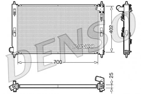 Радиатор, охлаждение двигателя DENSO DRM45032