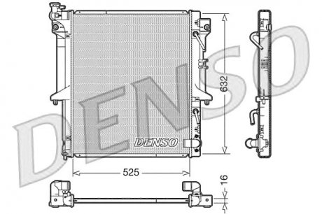 Радіатор, охлаждение двигателя DENSO DRM45018