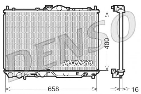Радіатор, охлаждение двигателя DENSO DRM45011