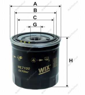 Фильтр масляный = FN OP553 WIX FILTERS WL7100