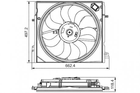 Вентилятор охлаждения радиатора Valeo 696583 (фото 1)