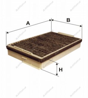 Фильтр салона = FN K1185A WIX FILTERS 93249E