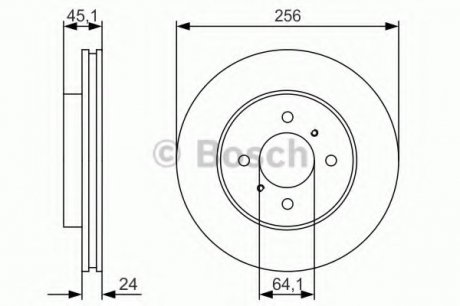 Тормозной диск передний 0 986 479 R51 BOSCH 0986479R51