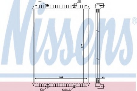 Радіатор RVI(90-)390(+)[OE 50 10 315 369] NISSENS Nissens A/S 637750