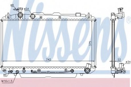 Радіатор системы охлаждения NISSENS Nissens A/S 64644A