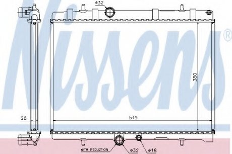 Радиатор системы охлаждения NISSENS Nissens A/S 63607A