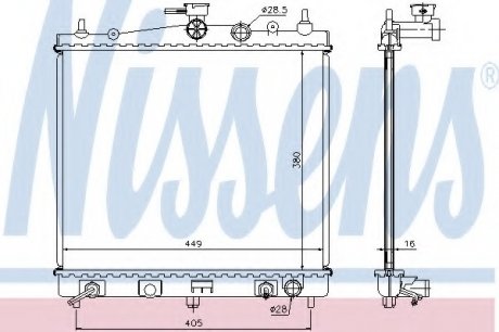 Радіатор системы охлаждения Nissens A/S 68700A (фото 1)