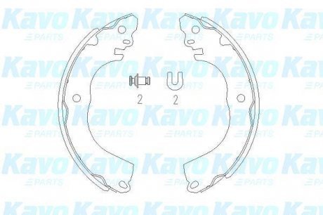 Колодки тормозные барабанні KAVO KBS-7416