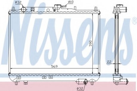 Радіатор системы охлаждения NISSENS Nissens A/S 62409A