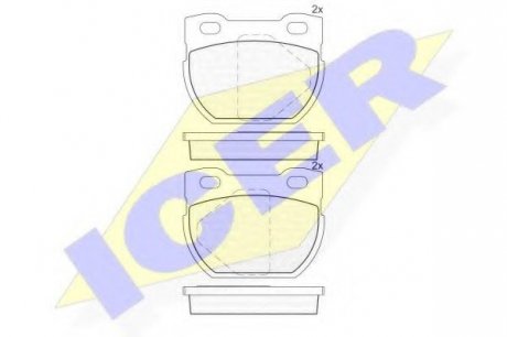 Тормозные колодки дисковые 141090-201 ICER Brakes 141090201 (фото 1)