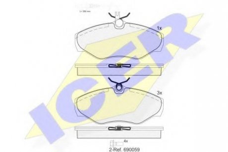 Тормозные колодки дисковые 141315-203 ICER Brakes 141315203 (фото 1)