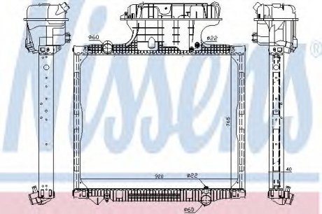 Радиатор системы охлаждения NISSENS Nissens A/S 62875
