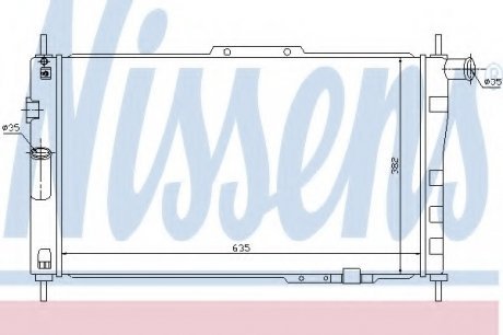 Радіатор системы охлаждения NISSENS Nissens A/S 61656