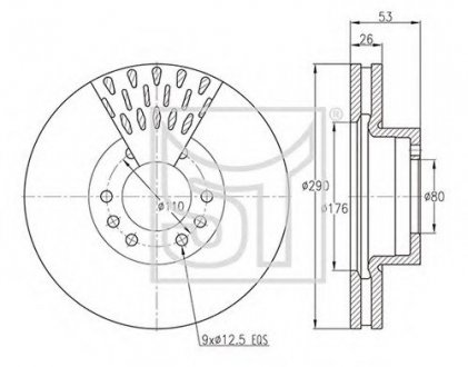 Тормозной диск ST-TEMPLIN ST-Templin Automotive 03.110.0823.300
