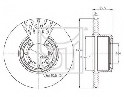 Тормозной диск ST-TEMPLIN ST-Templin Automotive 03.110.0823.340