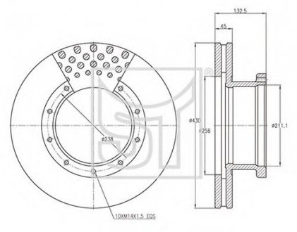Тормозной диск ST-TEMPLIN ST-Templin Automotive 03.110.1926.000
