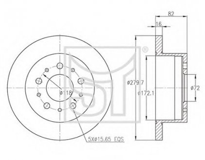 Тормозной диск ST-TEMPLIN ST-Templin Automotive 03.110.2600.100