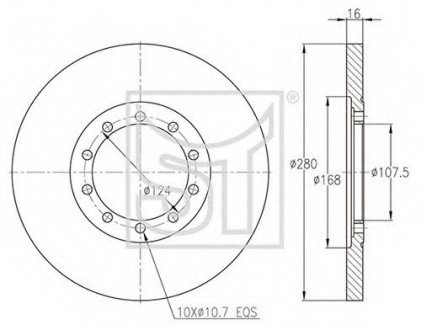 Тормозной диск ST-TEMPLIN ST-Templin Automotive 03.110.2600.150
