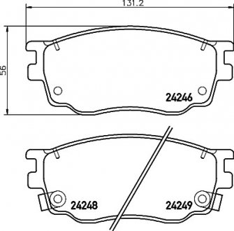 Гальмівні колодки MAZDA 6 "F "00-16 Textar 2424601