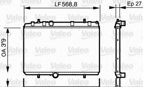 Радиатор системы охлаждения Valeo 734338