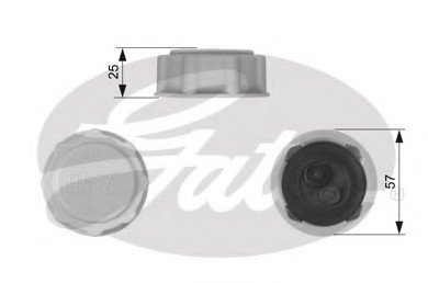 Крышка расширительного бачка GATES Gates Corporation RC227