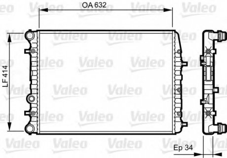 Радіатор системы охлаждения Valeo 732864