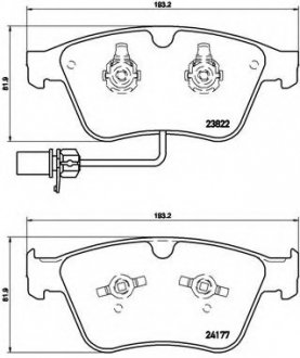 Тормозные колодки дисковые Brembo P05003