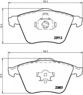 Тормозные колодки дисковые Brembo P10012