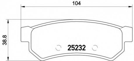 Тормозные колодки дисковые Brembo P10053