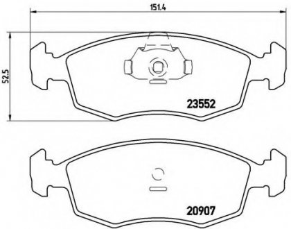 Тормозные колодки дисковые Brembo P23079 (фото 1)