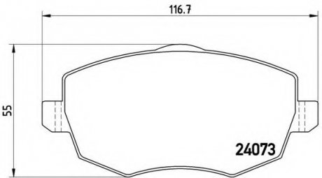 Тормозные колодки дисковые Brembo P23094