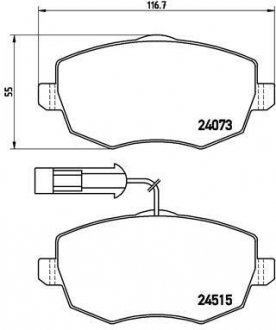 Гальмівні колодки дискові P23 128 Brembo P23128