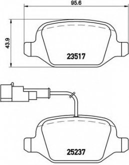 Тормозные колодки дисковые Brembo P23131