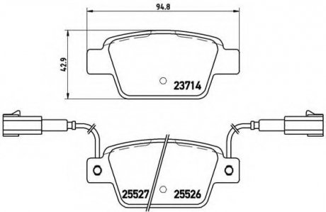 Тормозные колодки дисковые Brembo P23135