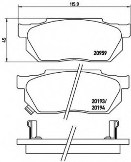 Тормозные колодки дисковые Brembo P28008