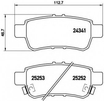 Тормозные колодки дисковые Brembo P28062