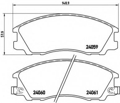 Тормозные колодки дисковые Brembo P30017